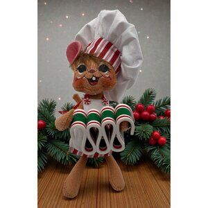 Annalee Christmas Mouse Ribbon Candy Maker 75th Anniversary Chef 2010